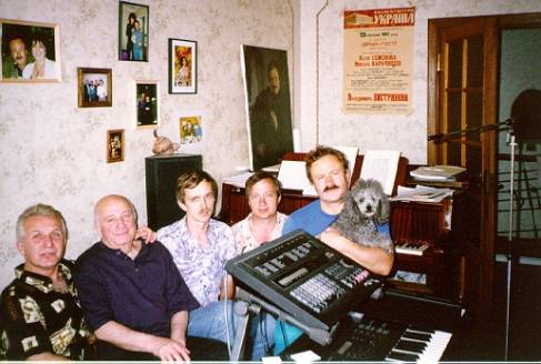 From left to right:
Y.Papernyj, D.Cherkasskiy, I am, my friend, V.Bystrjakov